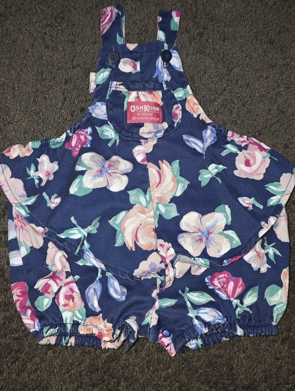 OshKosh Floral Navy Bubble Romper